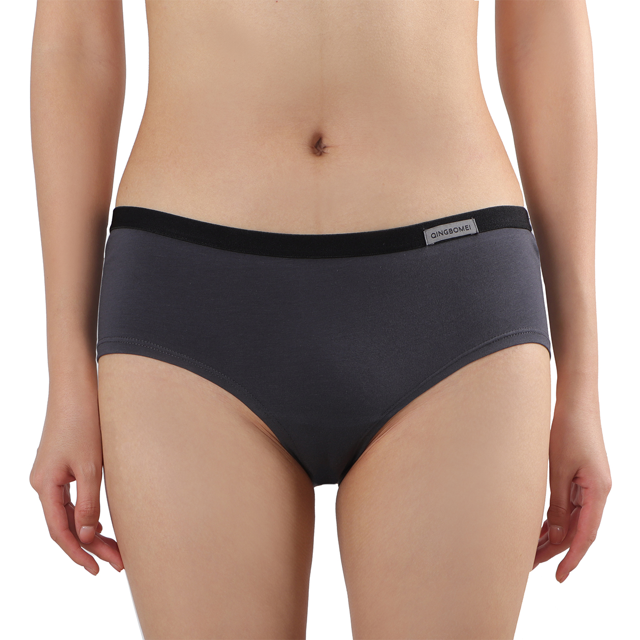 Qingbomei Women Period Underwear Grey